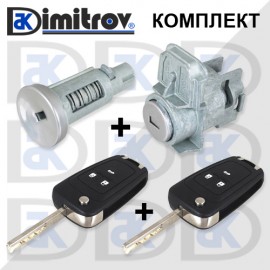 Контактен ключ + патрон врата комплект Chevrolet Opel